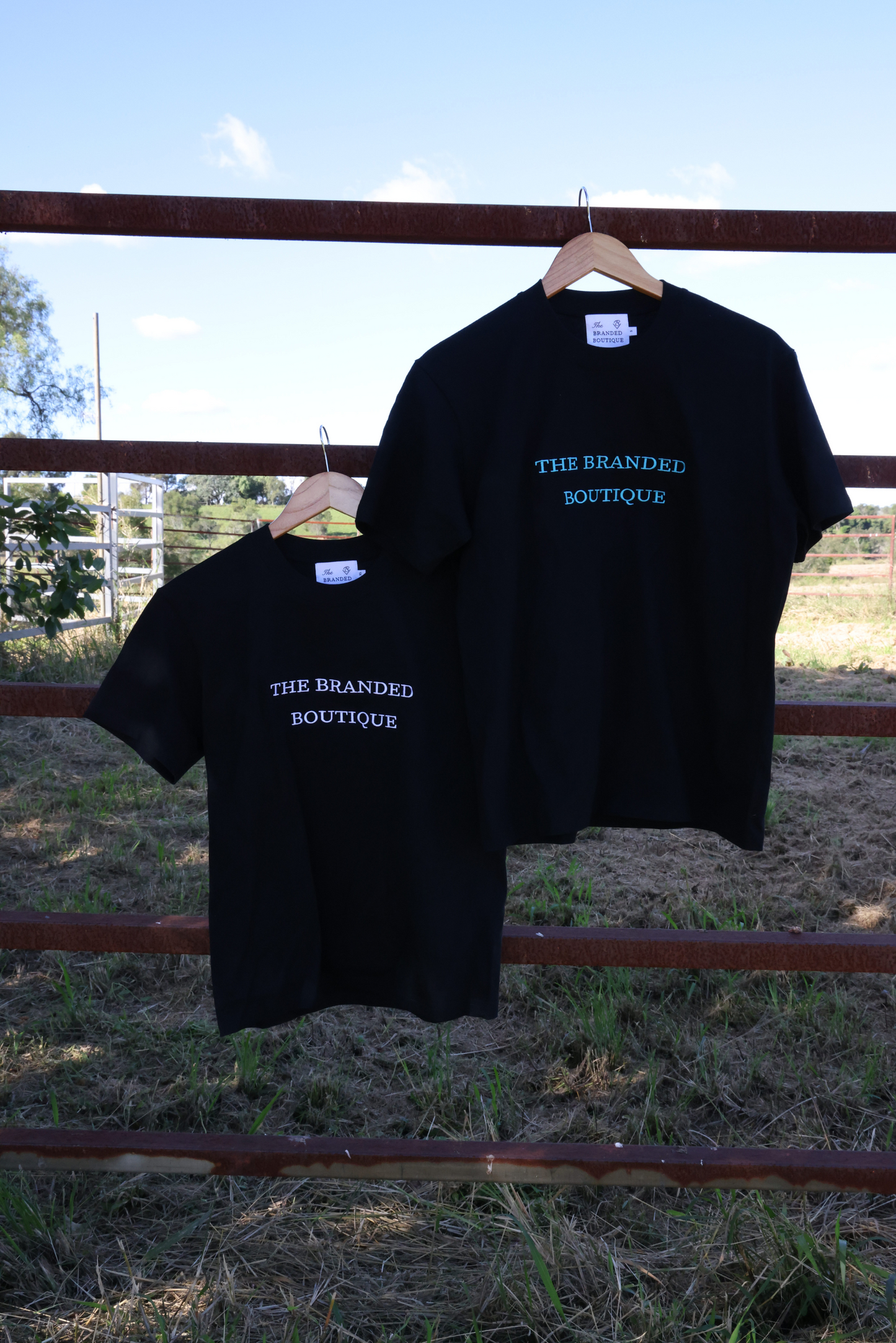 The Branded Boutique Turquoise Embroidered Tee