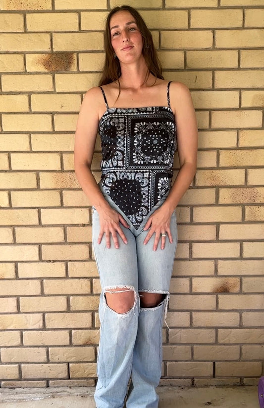 Bandana Cami Top – Tie Back Style
