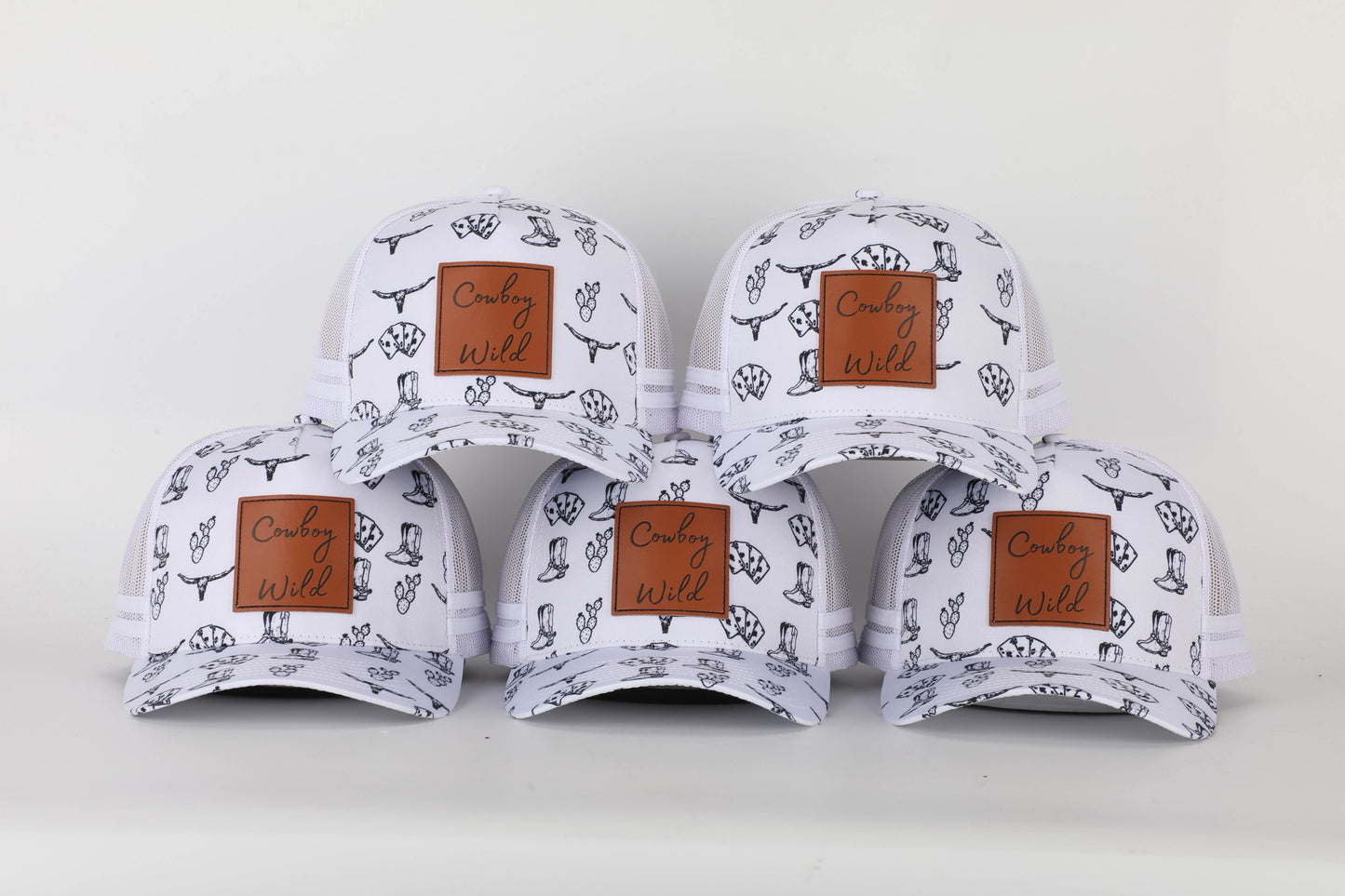 Cowboy Wild Trucker Hat – White Outlaw Edition