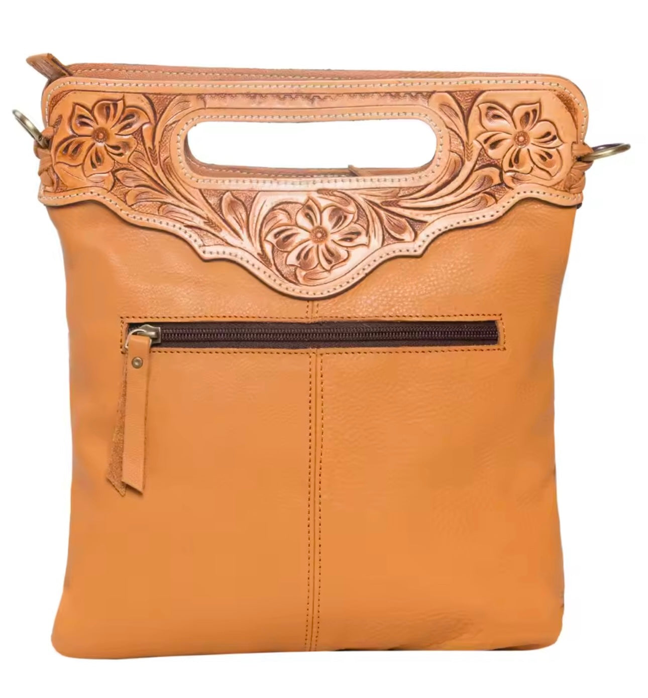 Lettie Cowhide & Tooled Leather Crossbody Bag