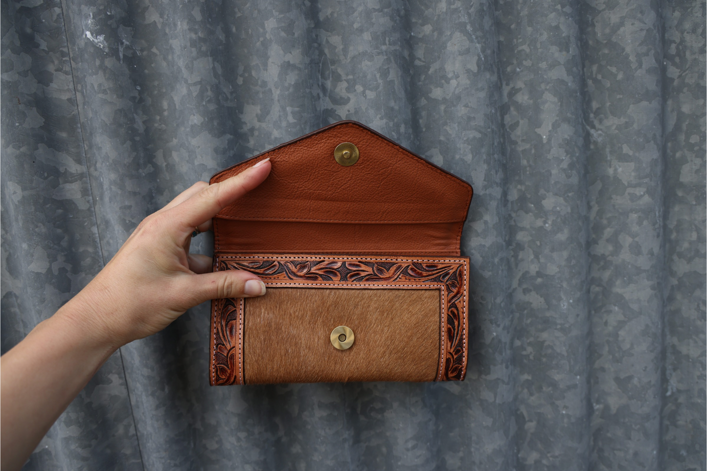 Cassie Hair on Hide Wallet