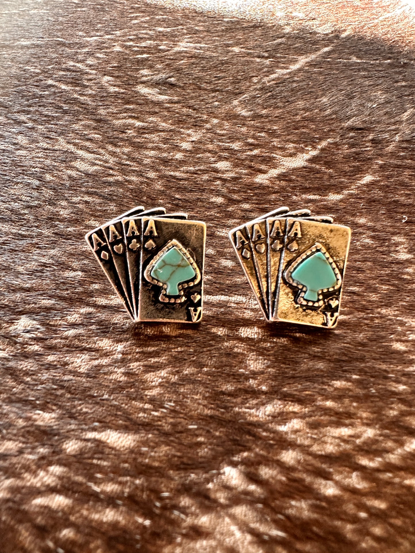 Turquoise Card Studs